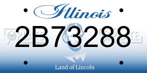 2B73288 Illinois License Plate