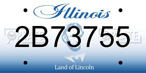 2B73755 Illinois License Plate