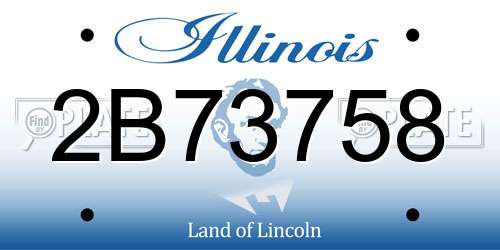 2B73758 Illinois License Plate