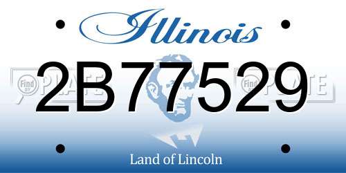 2B77529 Illinois License Plate