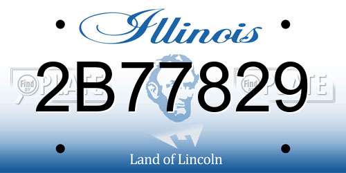 2B77829 Illinois License Plate