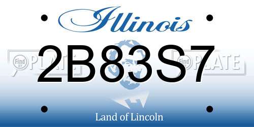 2B83S7 Illinois License Plate