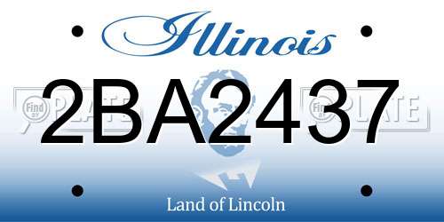2BA2437 Illinois License Plate