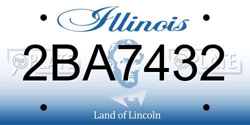 2BA7432 Illinois License Plate
