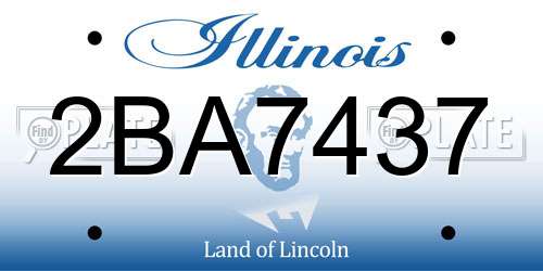 2BA7437 Illinois License Plate