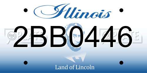 2BB0446 Illinois License Plate