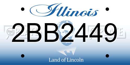2BB2449 Illinois License Plate