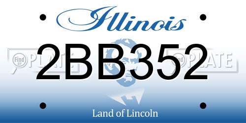 2BB352 Illinois License Plate