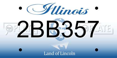 2BB357 Illinois License Plate