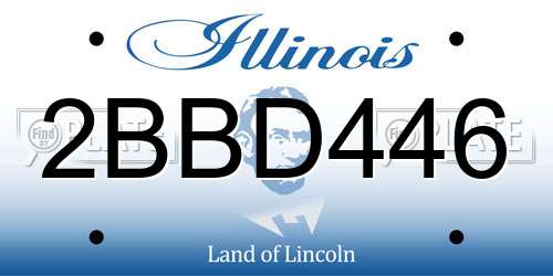 2BBD446 Illinois License Plate