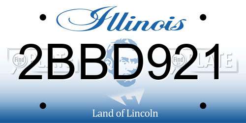 2BBD921 Illinois License Plate
