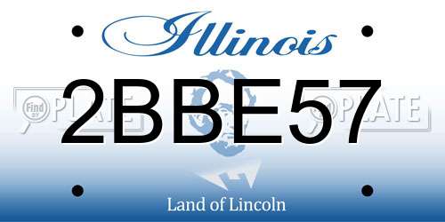 2BBE57 Illinois License Plate