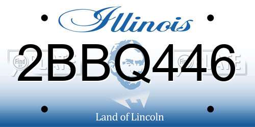 2BBQ446 Illinois License Plate