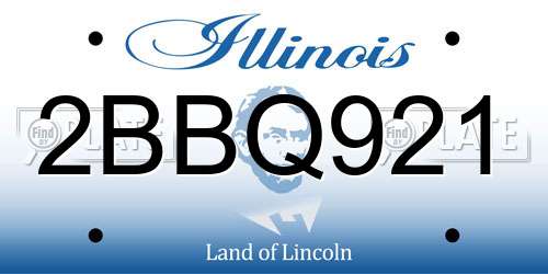 2BBQ921 Illinois License Plate
