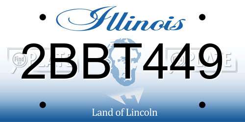 2BBT449 Illinois License Plate