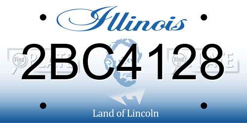 2BC4128 Illinois License Plate