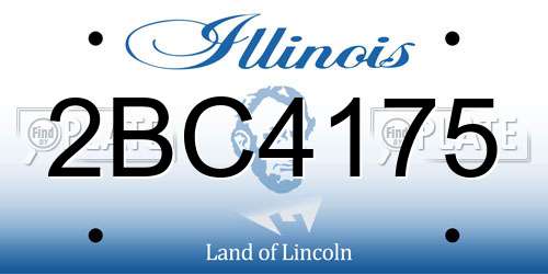2BC4175 Illinois License Plate
