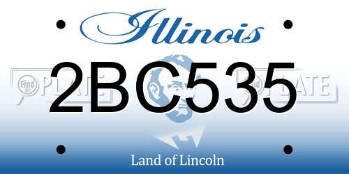 2BC535 Illinois License Plate