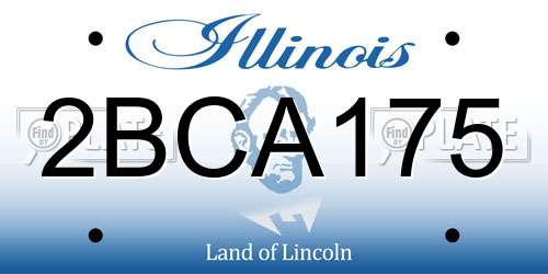 2BCA175 Illinois License Plate