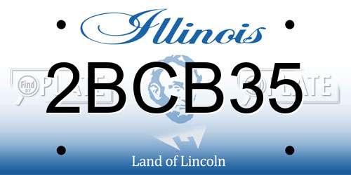 2BCB35 Illinois License Plate