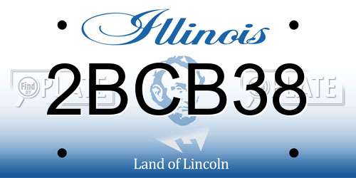 2BCB38 Illinois License Plate