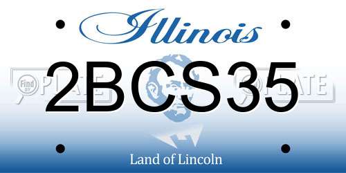 2BCS35 Illinois License Plate