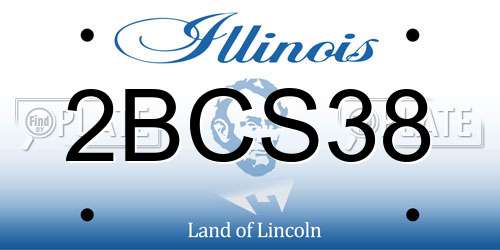 2BCS38 Illinois License Plate