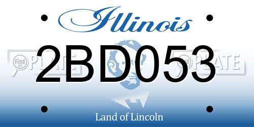 2BD053 Illinois License Plate