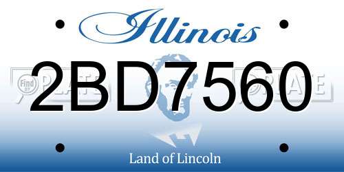 2BD7560 Illinois License Plate