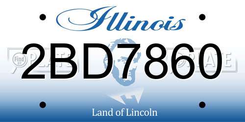 2BD7860 Illinois License Plate