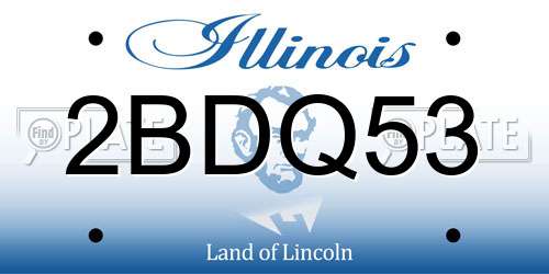 2BDQ53 Illinois License Plate