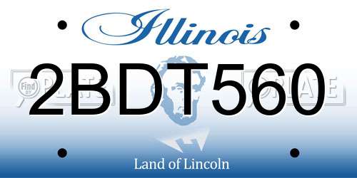 2BDT560 Illinois License Plate