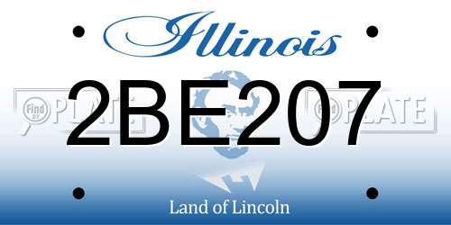 2BE207 Illinois License Plate