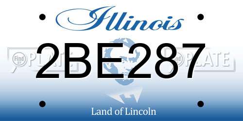 2BE287 Illinois License Plate