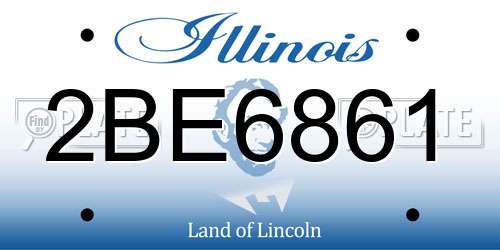 2BE6861 Illinois License Plate