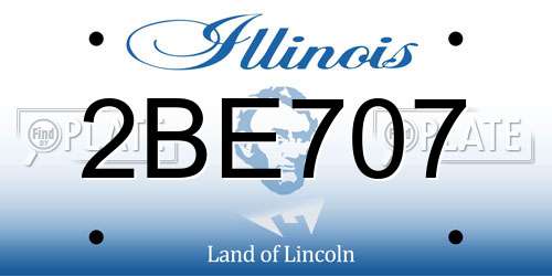 2BE707 Illinois License Plate