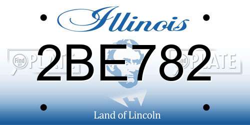 2BE782 Illinois License Plate