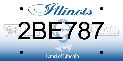 2BE787 Illinois License Plate