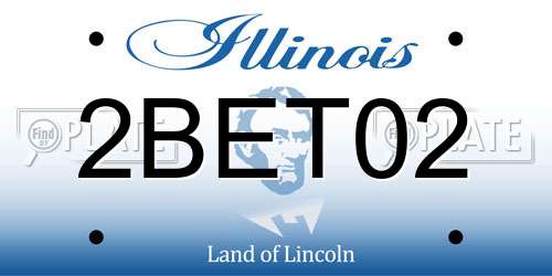 2BET02 Illinois License Plate