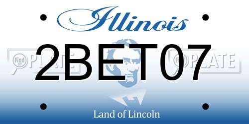 2BET07 Illinois License Plate