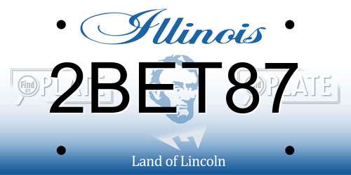2BET87 Illinois License Plate