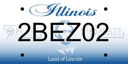 2BEZ02 Illinois License Plate