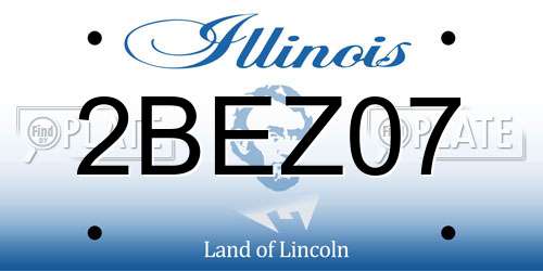 2BEZ07 Illinois License Plate