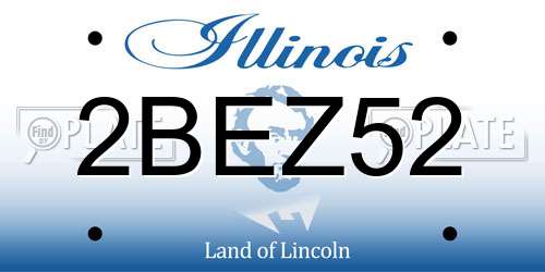 2BEZ52 Illinois License Plate