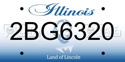2BG6320 Illinois License Plate