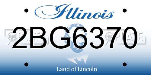 2BG6370 Illinois License Plate