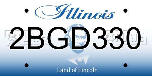 2BGD330 Illinois License Plate