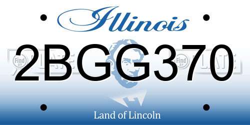 2BGG370 Illinois License Plate