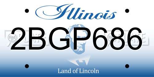 2BGP686 Illinois License Plate
