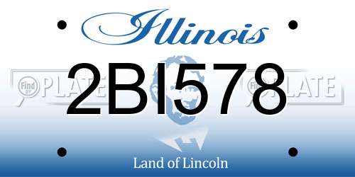 2BI578 Illinois License Plate